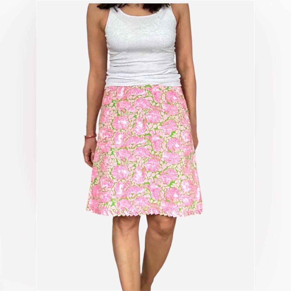 Vintage Lilly Pulitzer Skirt Collector Tiger Floral Print